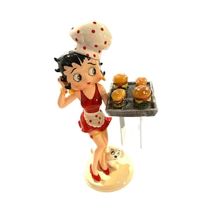 Gorgeous Collectible and Betty Boop Figurine as Chef With a Try
