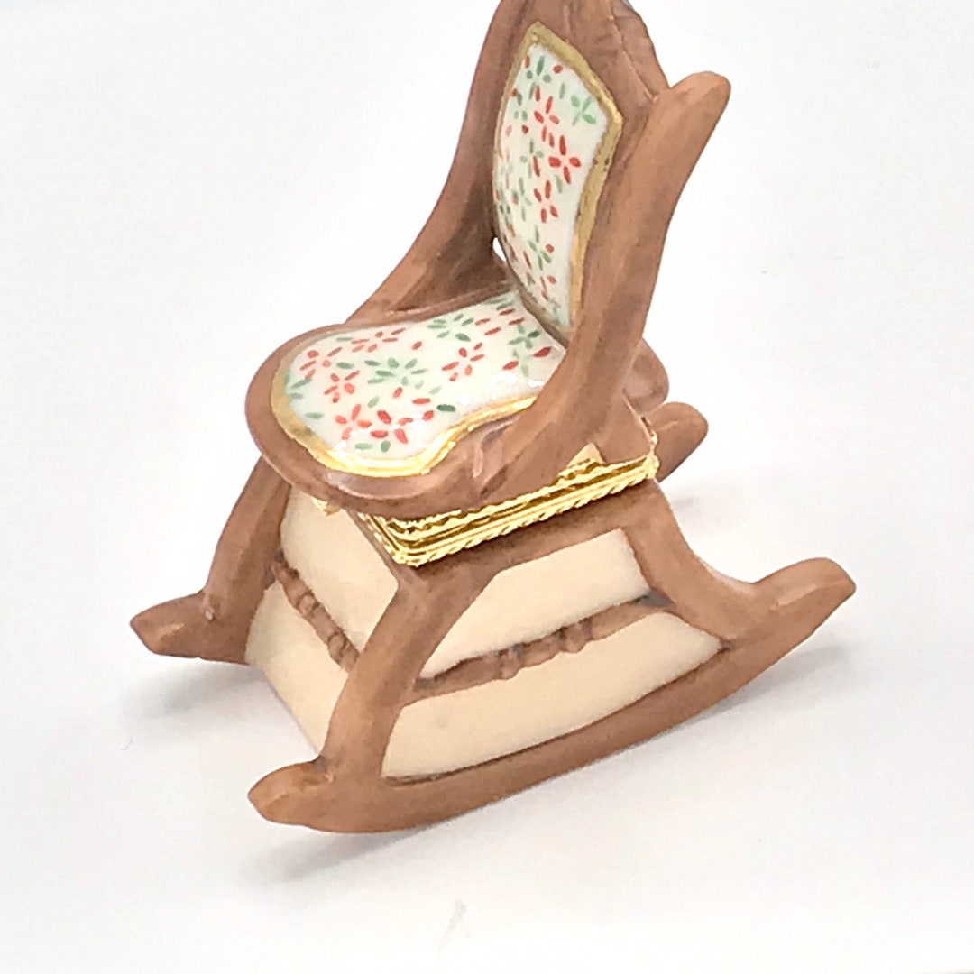 Vintage Rocking Chair Jewelry Box Trinket by A Cup of Etsy