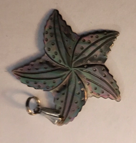 Abalone shell starfish pendant - image 1