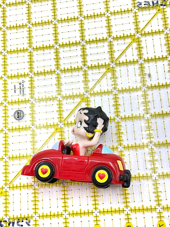 Gorgeous Collectible and Vintage Red Car With Betty Boop, Plastic