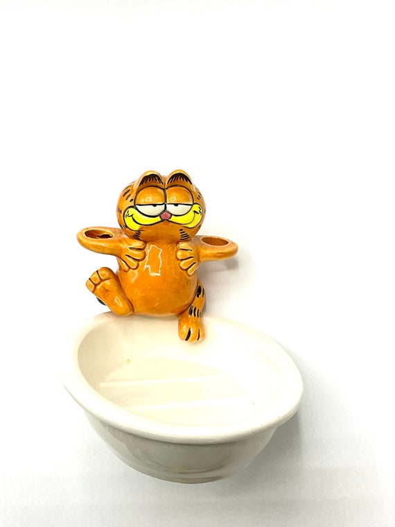 「ENESCO」ガーフィールド　ヴィンテージ　タイル　スタンド レア ガーフィールド & アーリーン セット Bride & Groom USA