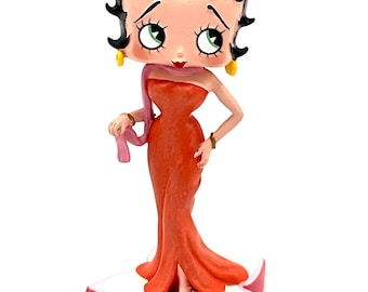 Gorgeous Collectible Betty Boop Stuff Doll. Black and Red Dress