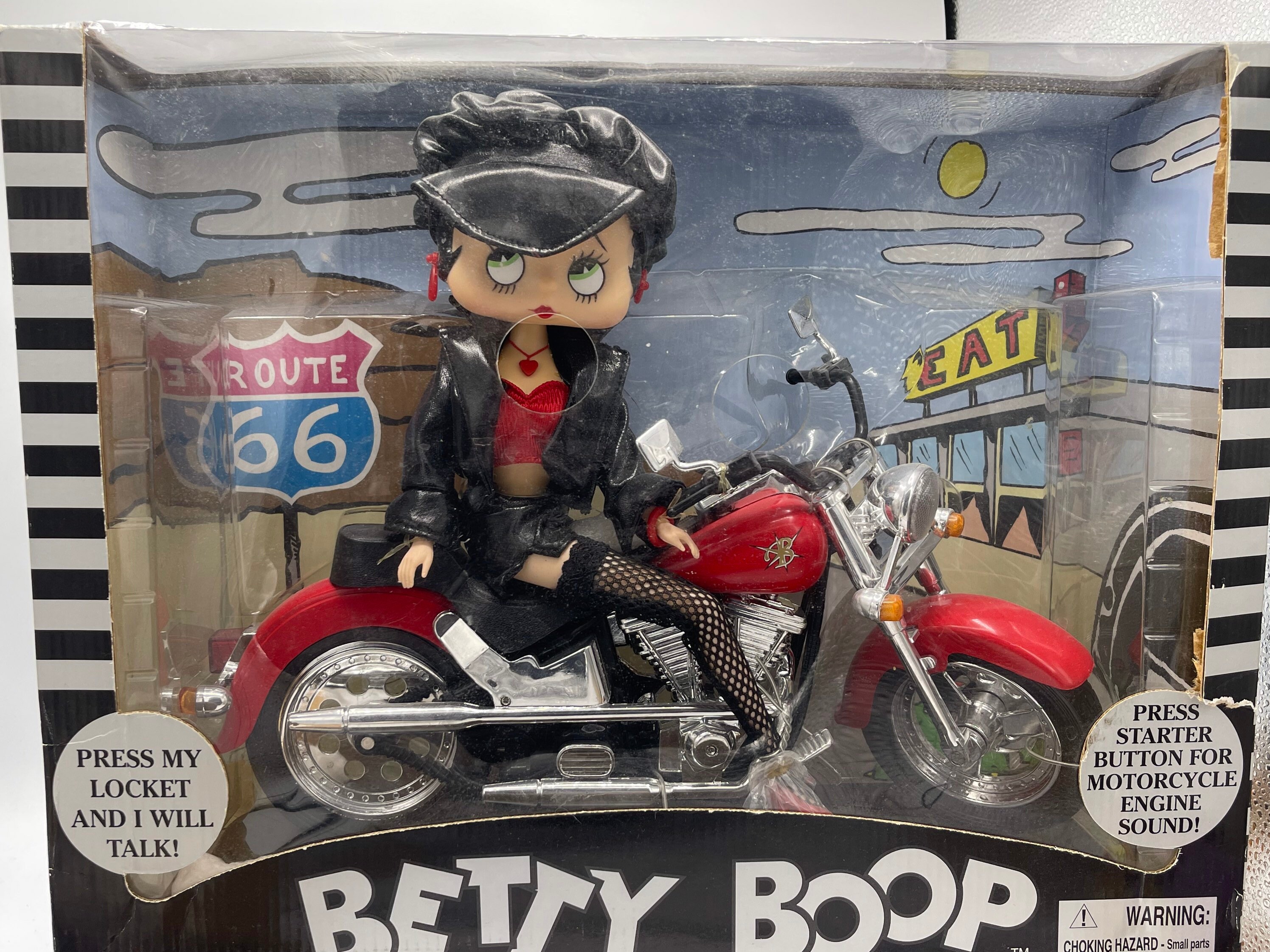 Gorgeous Collectible Vintage Betty Boop Doll on a Motorcycle Doll