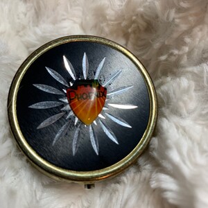 Vintage black pill box, trinket