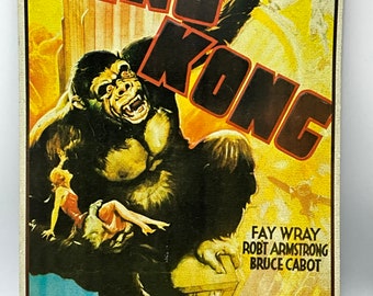 Gorgeous collectible and vintage tin sign King Kong,metal, poster 17 1/4” by 11 3/4”.