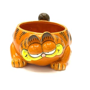 ❣️専用❣️Vintage ENESCO ガーフィールド 陶器のオーナメント Gorgeous Collectible and Vintage Rare Garfield Flower Pot