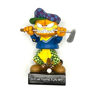 Gorgeous Collectible and Vintage Garfield Golf, Bobble Head by