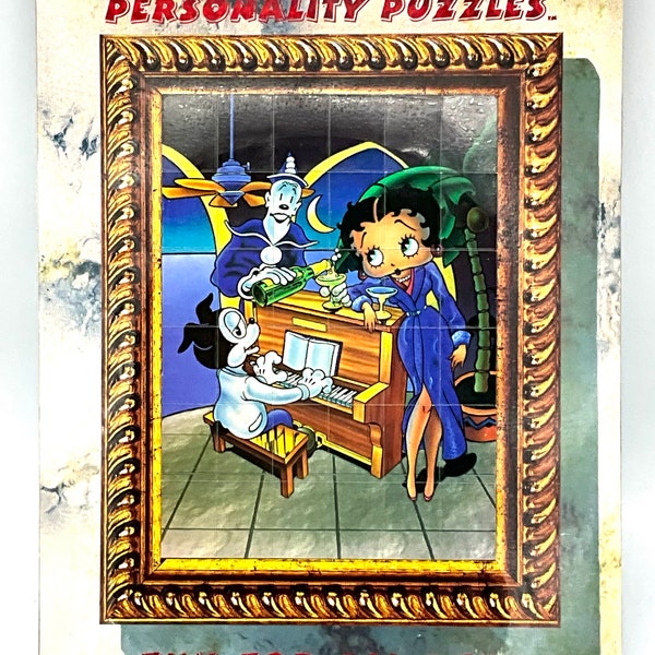 Gorgeous collectible and vintage Betty Boop,Pudge and the piano, puzzle, magnetic, by Omnitech Designs.36 pieces.