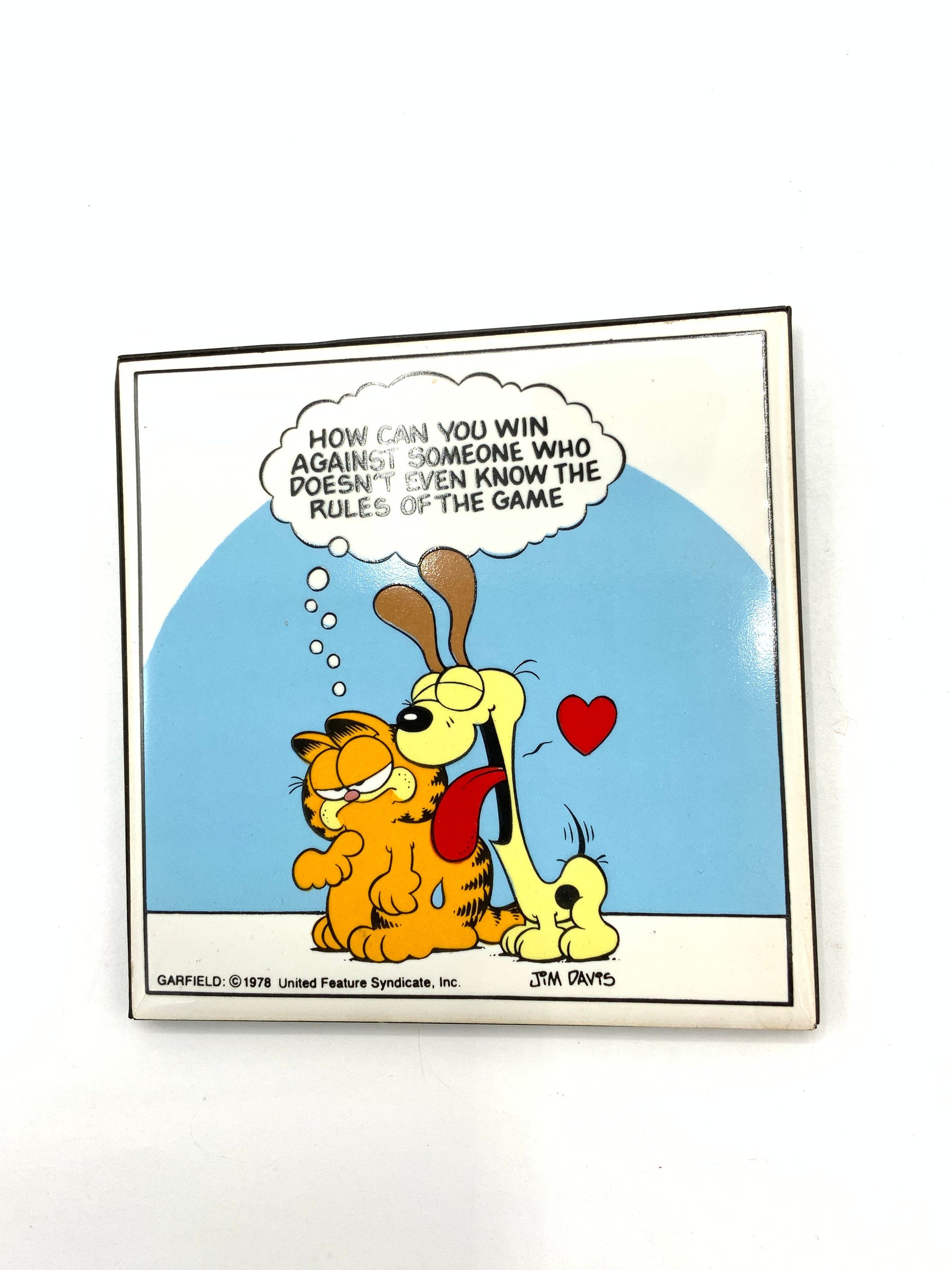 Gorgeous Collectible and Vintage Garfield Picture Frame Ceramic
