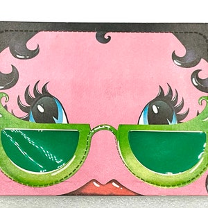 Superbe carte postale Betty Boop vintage à collectionner avec des lunettes, lunettes de soleil fantaisie.