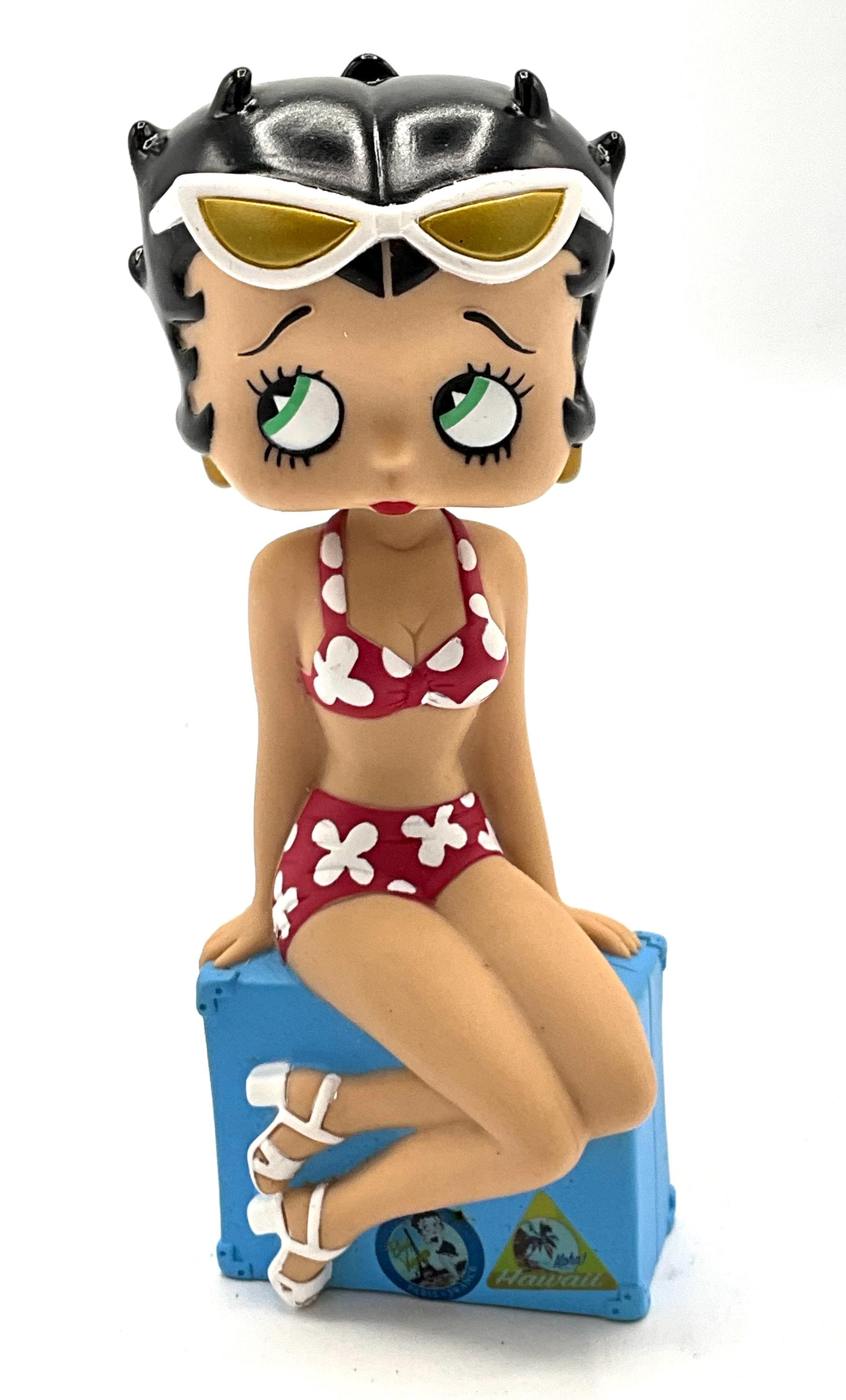 Gorgeous Collectible Betty Boop With Red Bikini, Beach Bobblehead