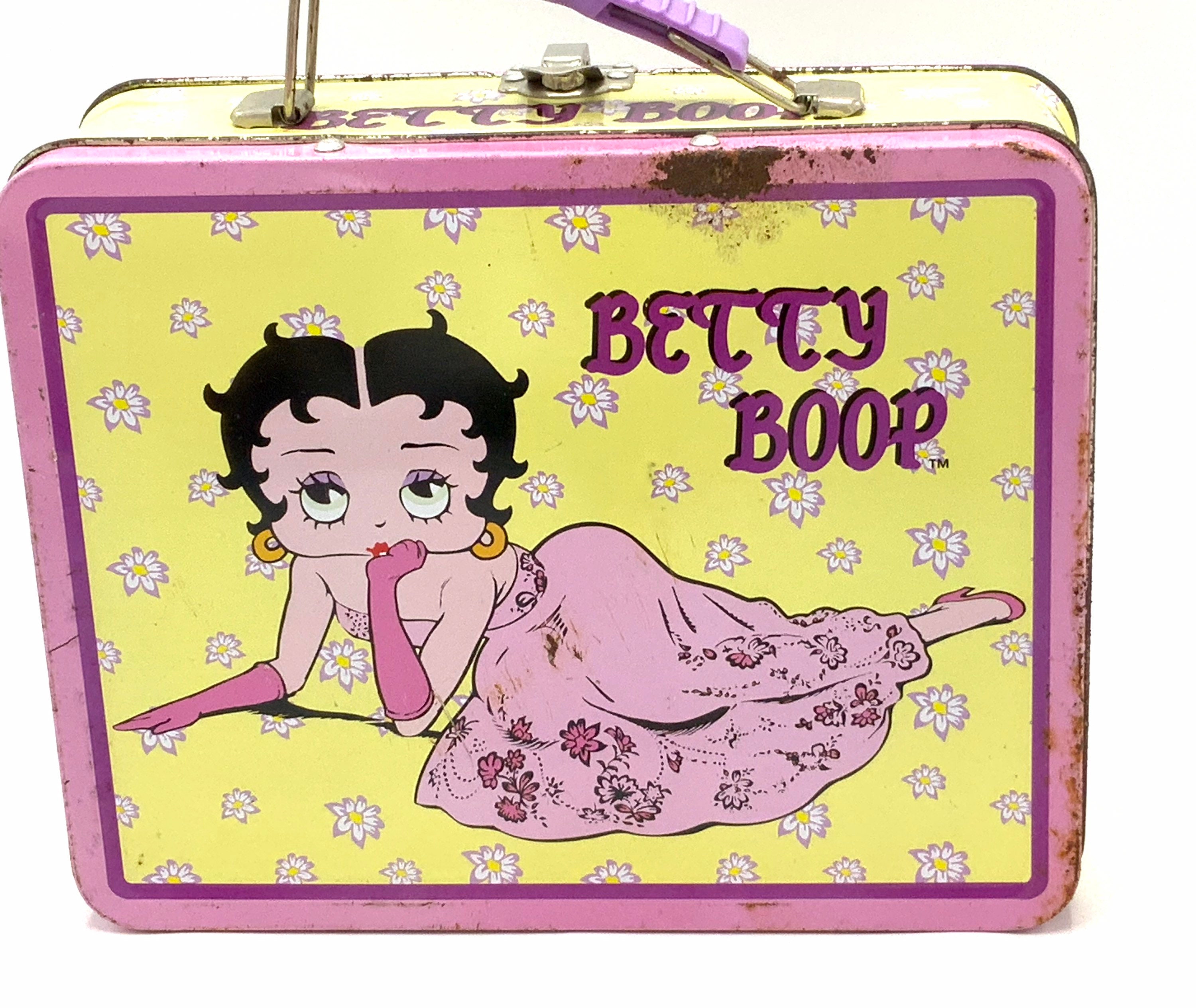 Gorgeous Collectible and Vintage Betty Boop Lunch Box, Tin, Yellow