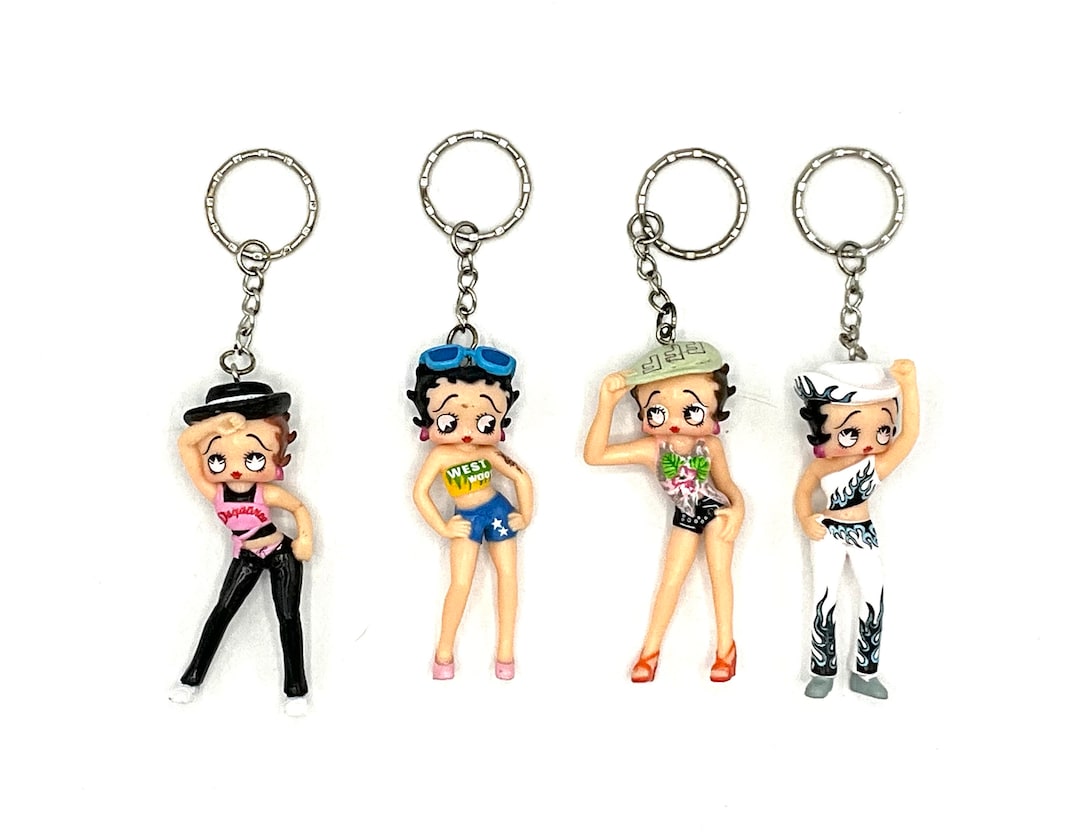 レア　キュージョン　ベティ　ストラップ Gorgeous Collectible and Vintage Betty Boop Keychain. Your Choice
