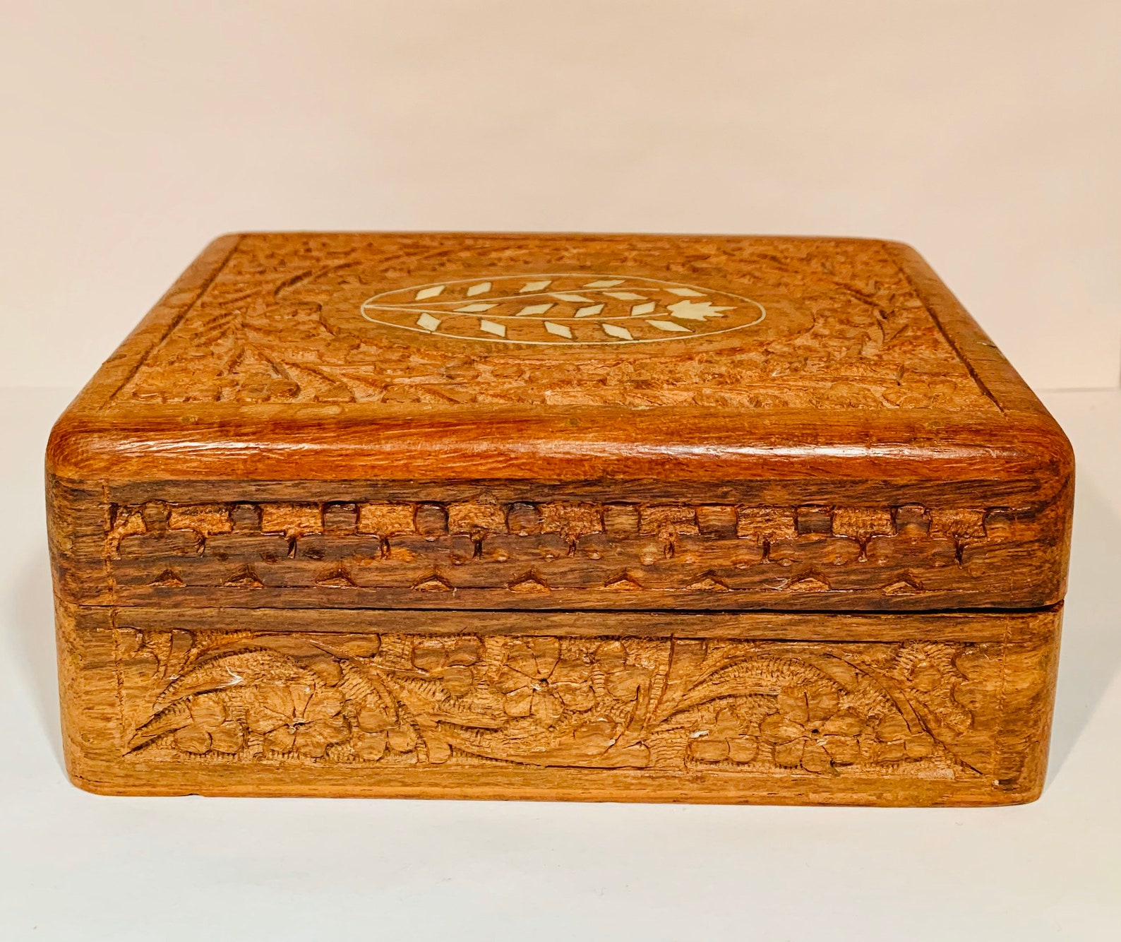 Carved Wood Jewelry Box Etsy