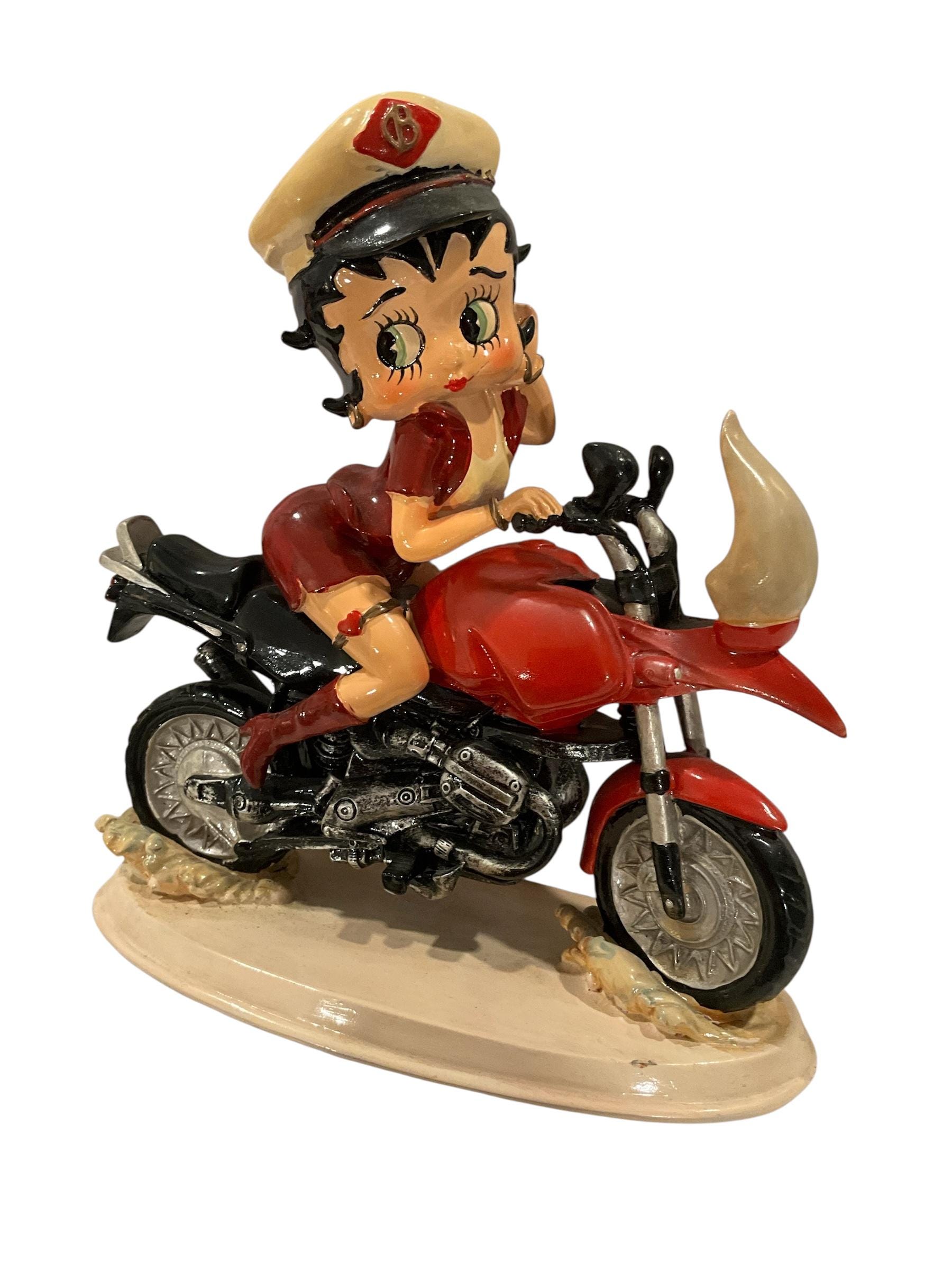 Betty Boop on Motorcycle Figurine - Etsy