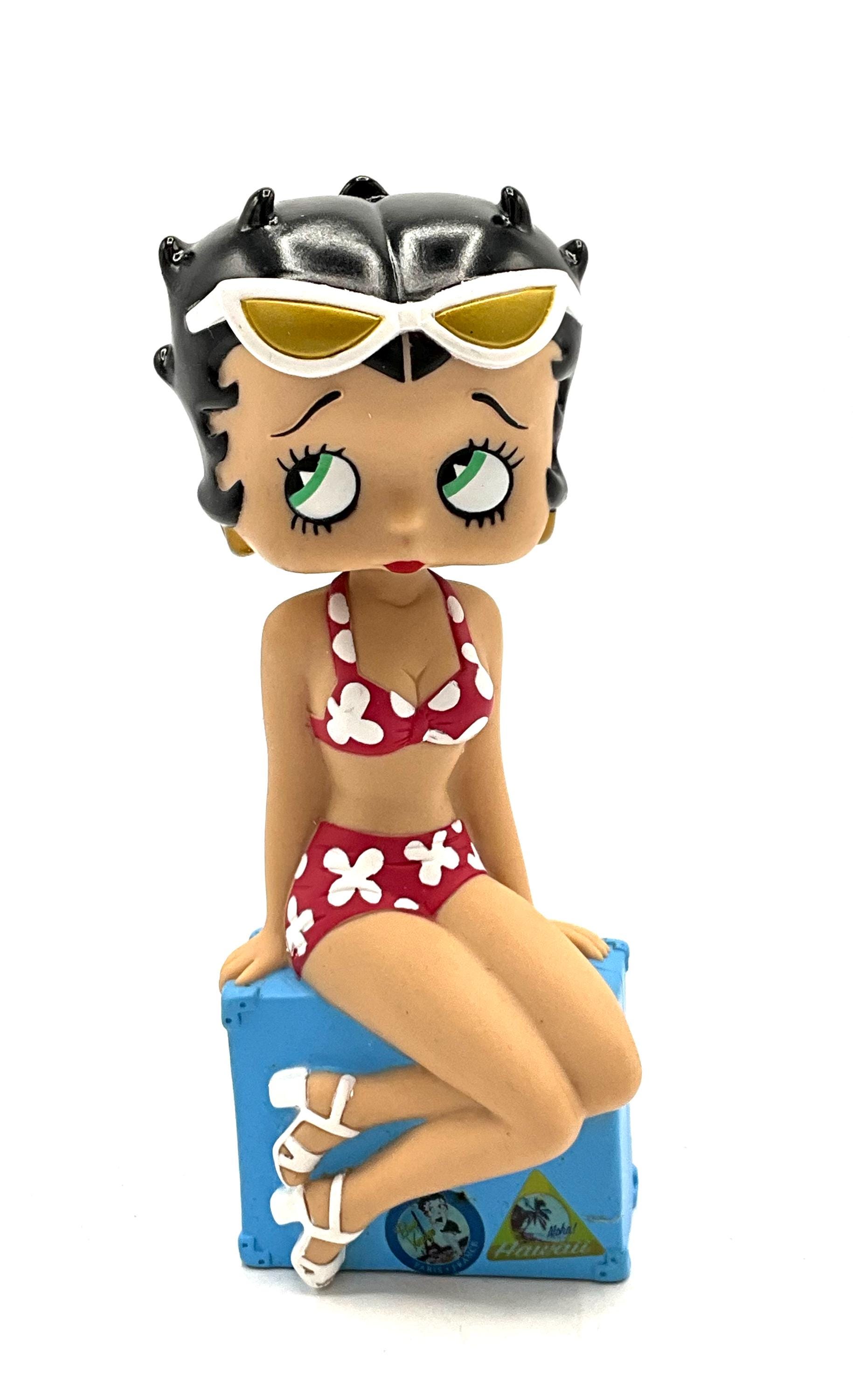 Gorgeous Collectible Betty Boop With Red Bikini, Beach Bobblehead