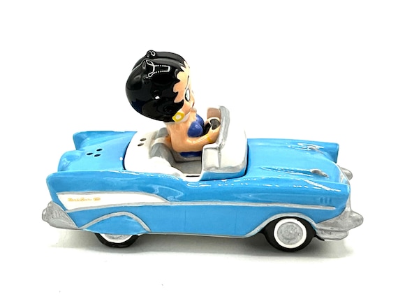Gorgeous Collectible and Vintage Betty Boop With a Blue Car, GM