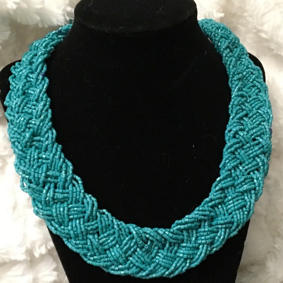 Braided necklace bead - image 1