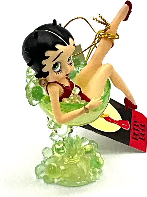 Betty Boop フィギュア カクテルグラス Gorgeous Vintage Betty Boop on a Martini Glass, Red Dress