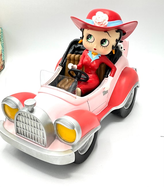 Gorgeous Collectible and Vintage Red and Pink Car With Betty Boop