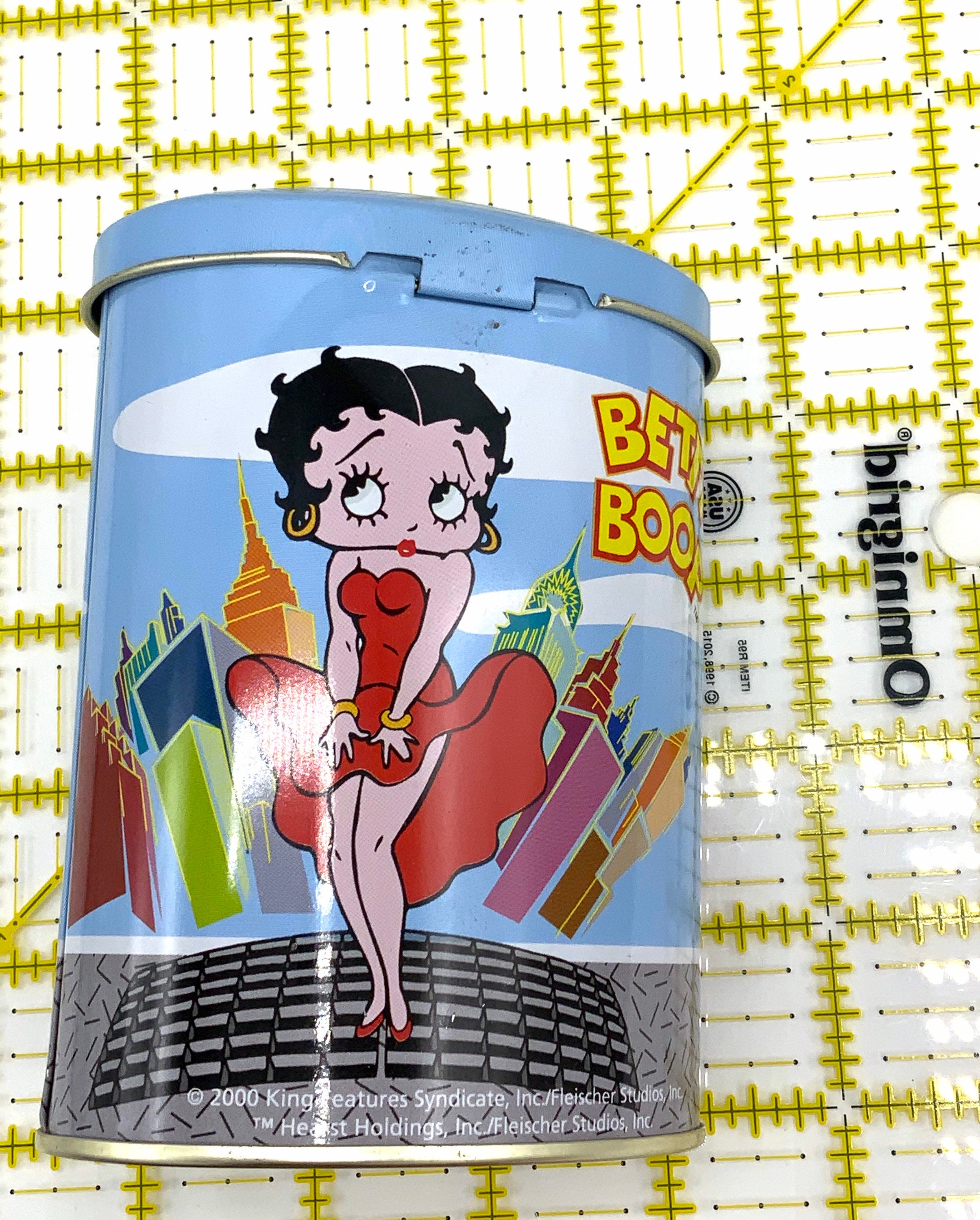 レア 昭和レトロ 1988年 Betty Boop ベティ・ブープ ベティちゃん アンティーク ブリキ缶 ケース ボックス BOX 札幌 中央区 BETTY BOOP（ベティ ブープ） ペンポーチ ベティ ブープ ポップコーン