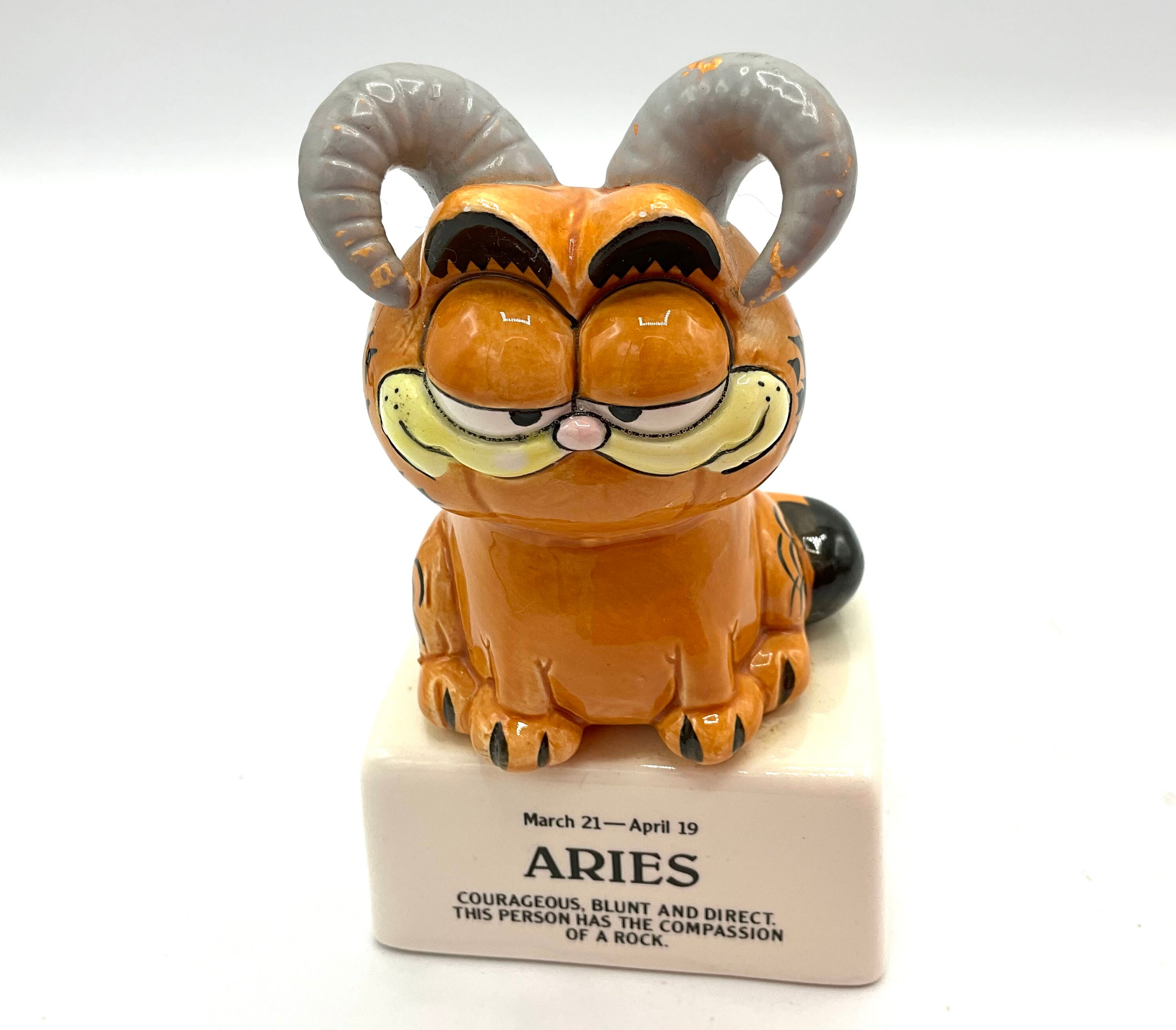 ❣️専用❣️Vintage ENESCO ガーフィールド 陶器のオーナメント Gorgeous Collectible and Vintage Porcelain Garfield by
