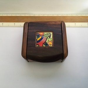Wood box with tile