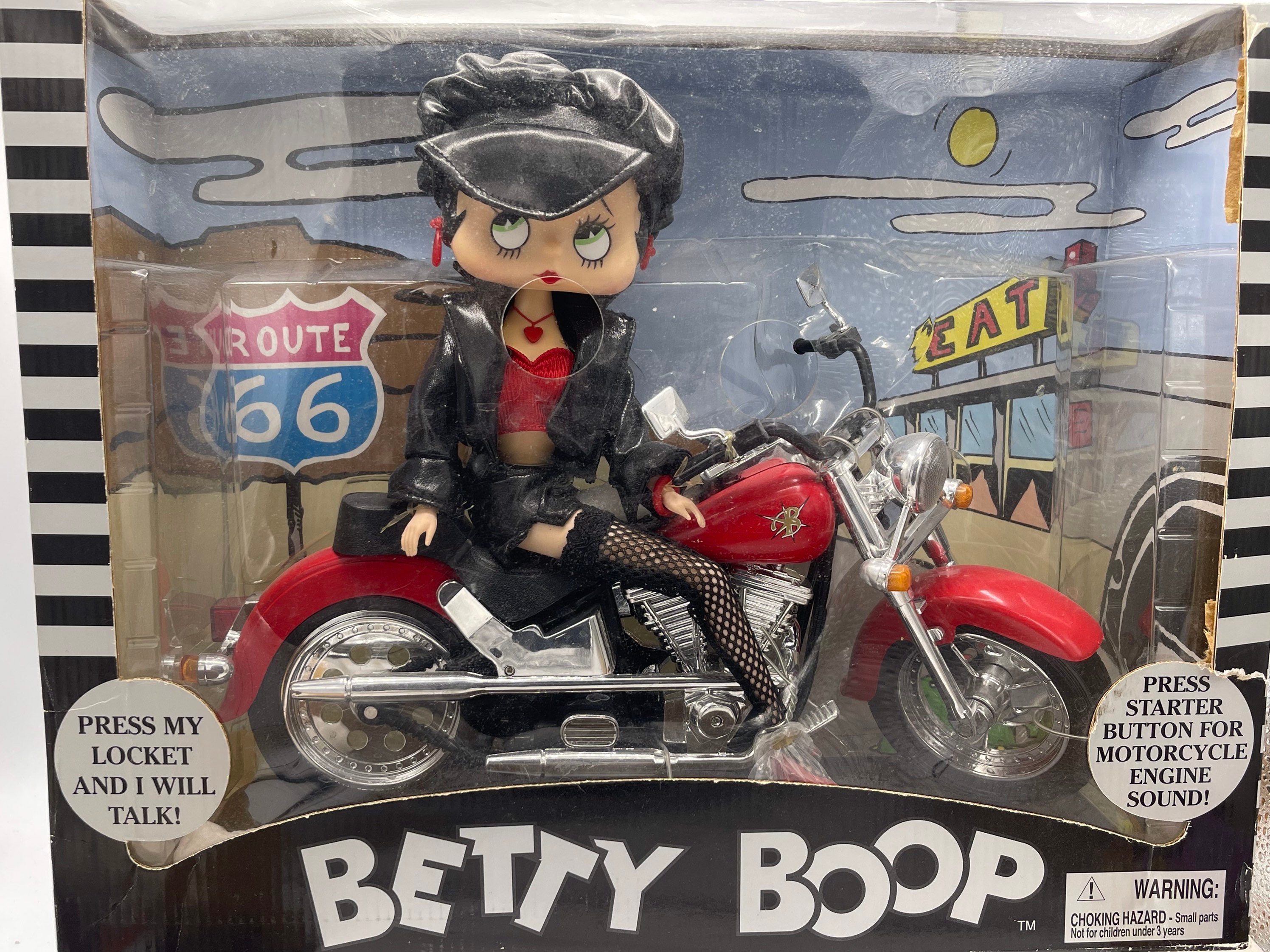 ベディ・ブープ Gorgeous Collectible Vintage Betty Boop Doll on a Motorcycle