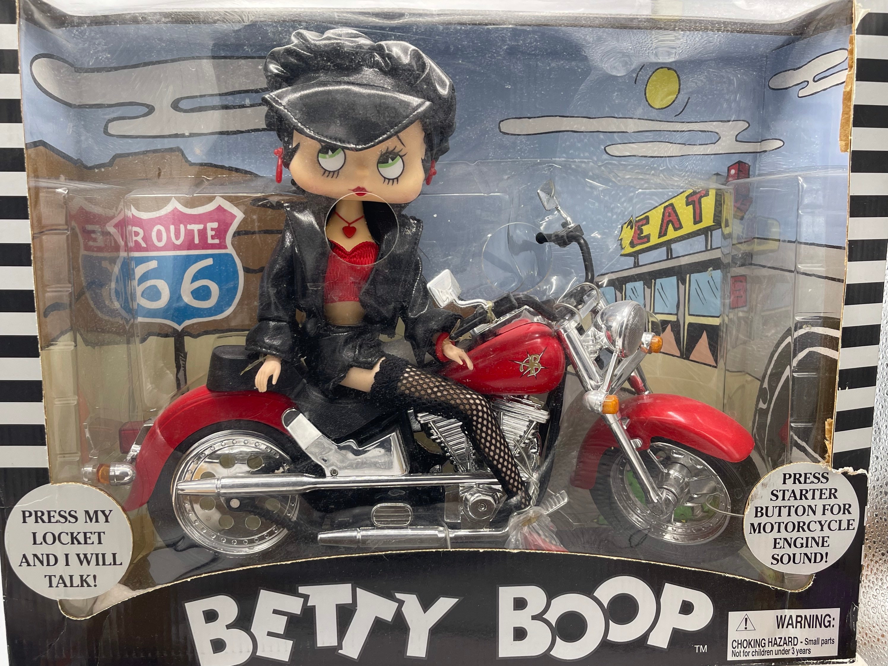 Gorgeous Collectible Vintage Betty Boop Doll on a Motorcycle Doll