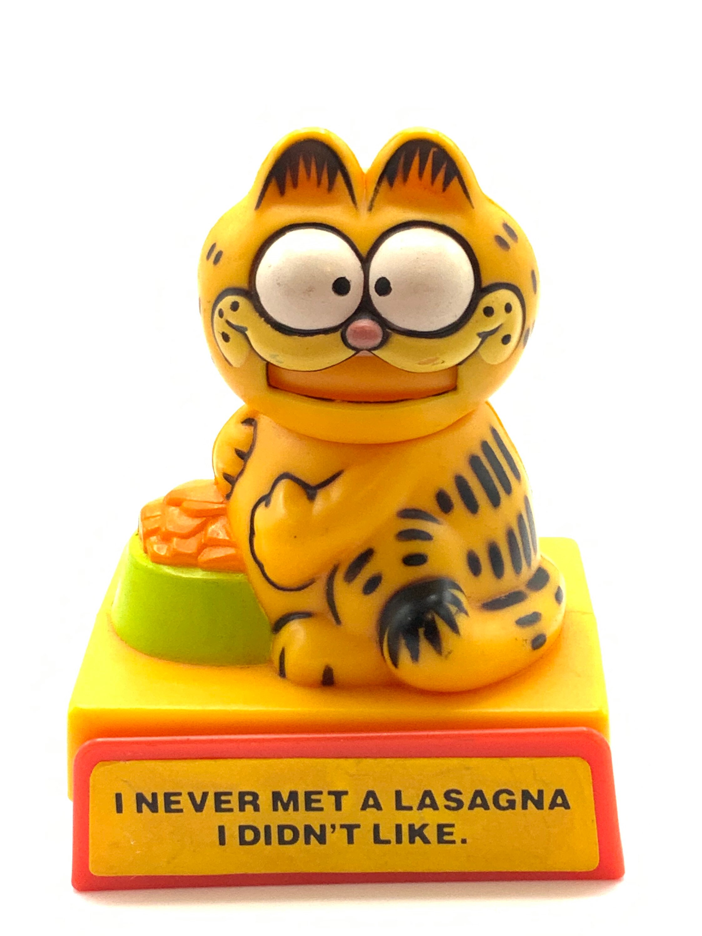 Vintage Garfield Push the Head and Garfield Smile, Figurine