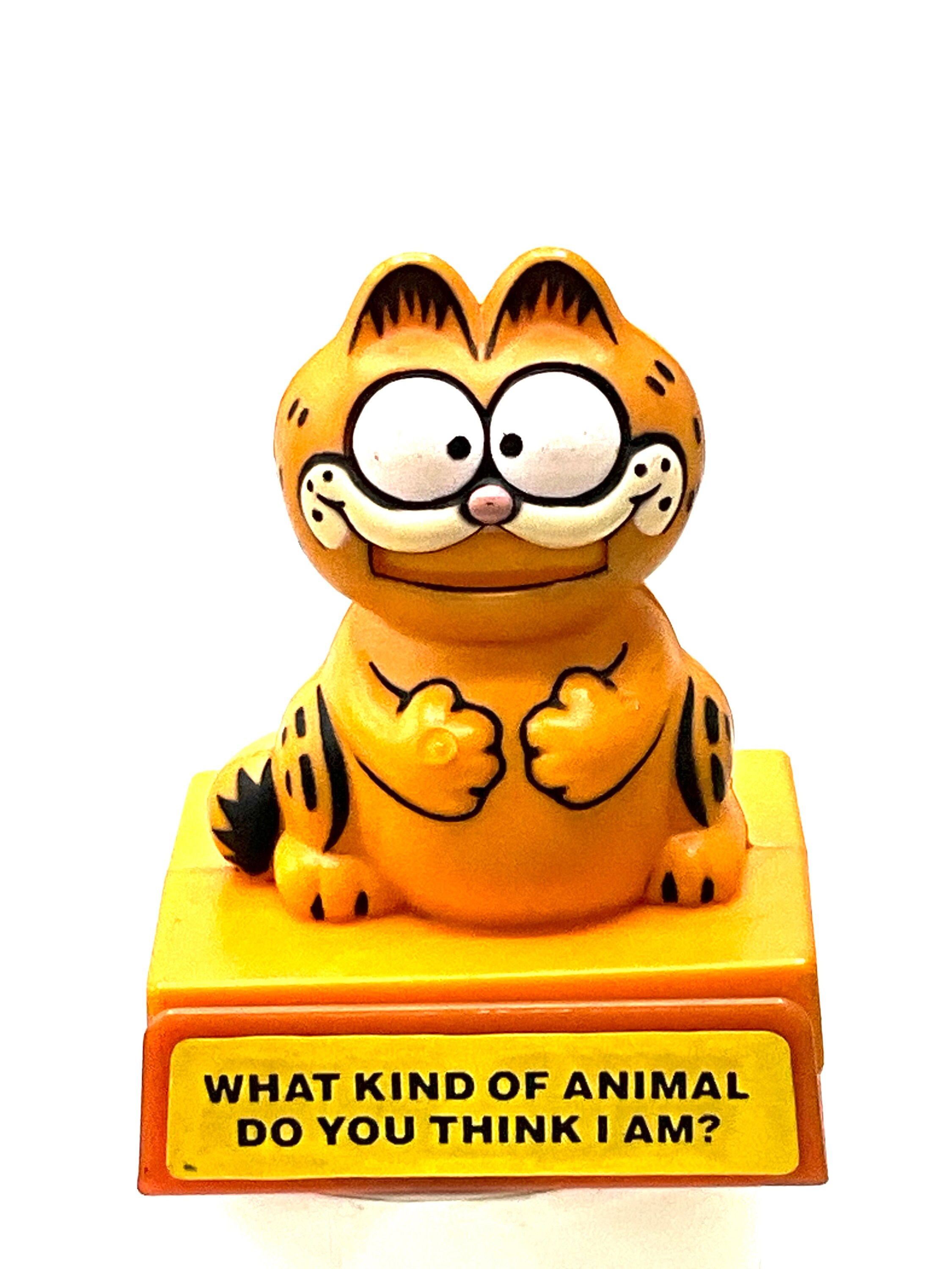 Vintage Garfield Wisecracks Push the Head and Garfield Smile