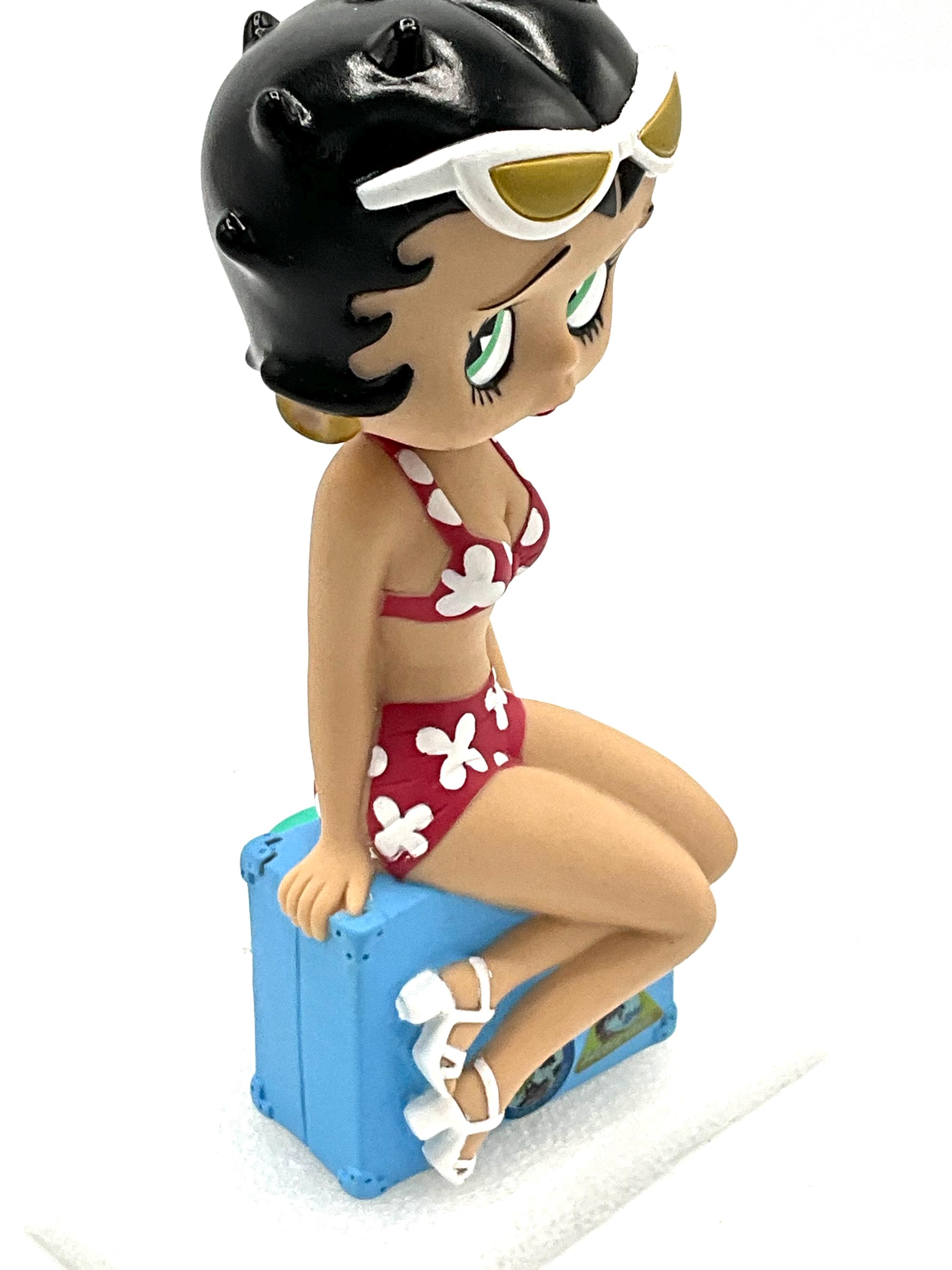 Gorgeous Collectible Betty Boop With Red Bikini, Beach Bobblehead