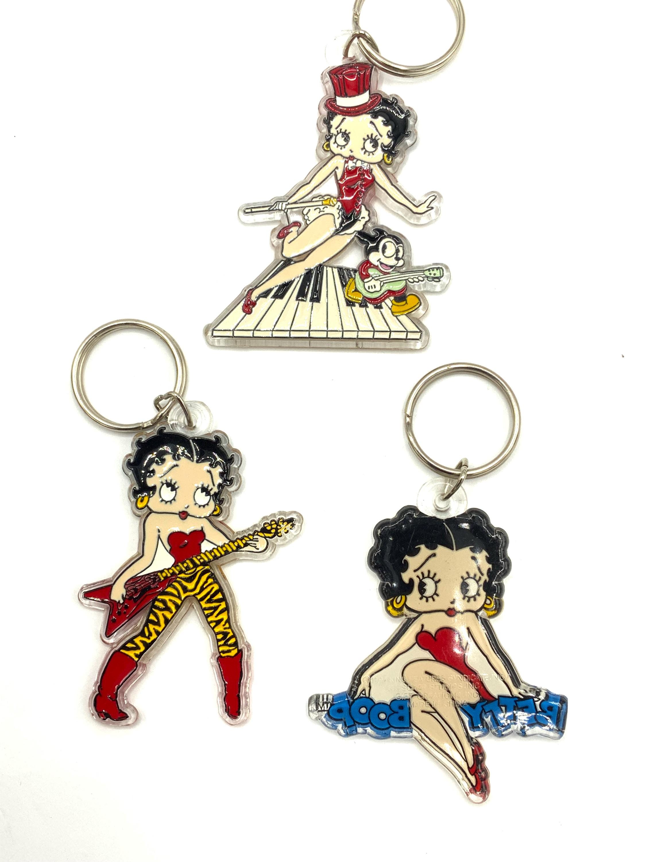 Betty Boop ストラップ キーホルダー　レトロ1998年　当時物 Gorgeous Collectible and Vintage Betty Boop Keychain. Your Choice