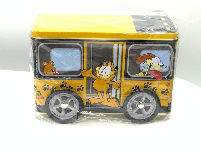 Garfield Bus Window Gorgeous Collectible and Vintage Garfield Tin Box, Love, Metal. - Etsy