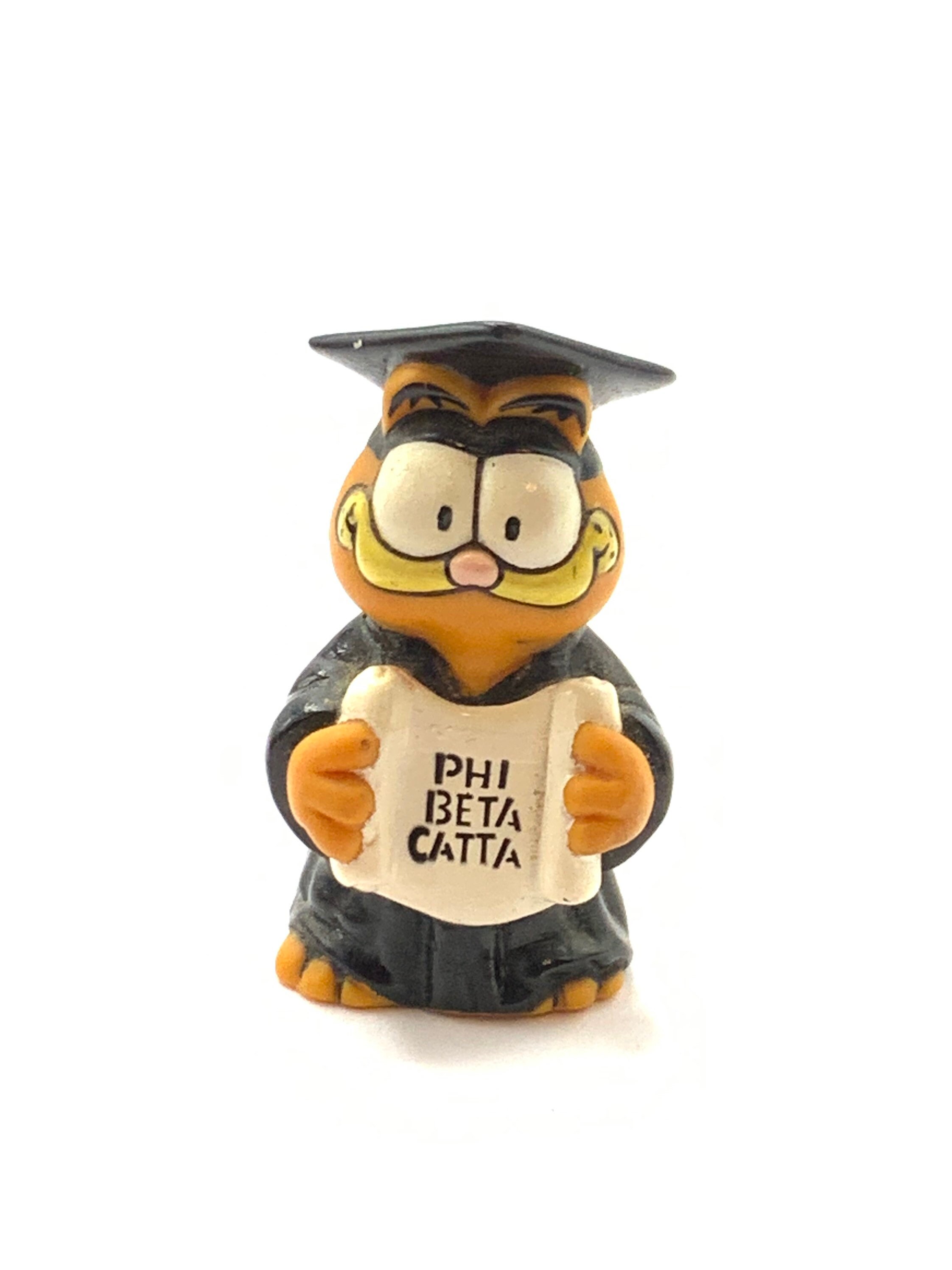 Vintage Garfield Graduation. Phi, Beta, Catta, Figurine Cat