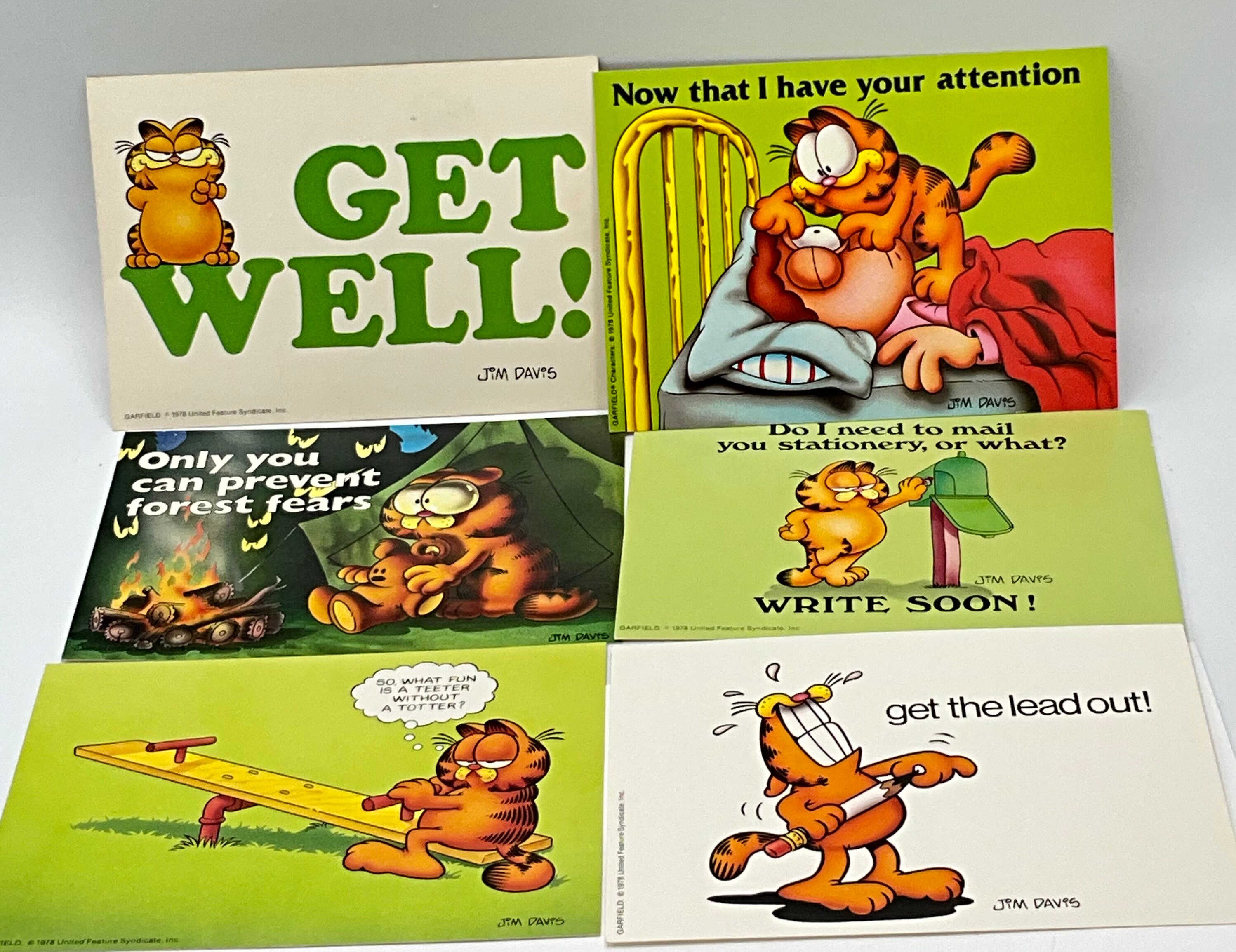 Gorgeous Collectible and Vintage Garfield Post Cards, - Etsy