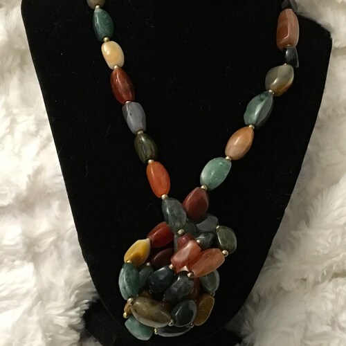 Collier naturel poli