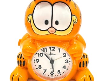 Gorgeous Collectible and Vintage Garfield Clock, Alarm Desk, Cat