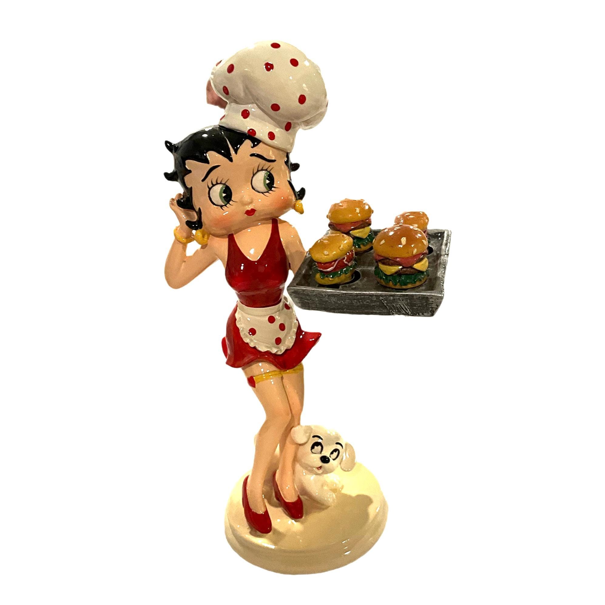 Gorgeous Collectible and Betty Boop Figurine as Chef With a Try