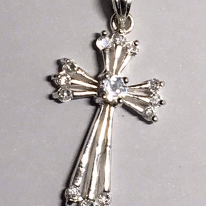 Beautiful 925 silver cross  with zirconias