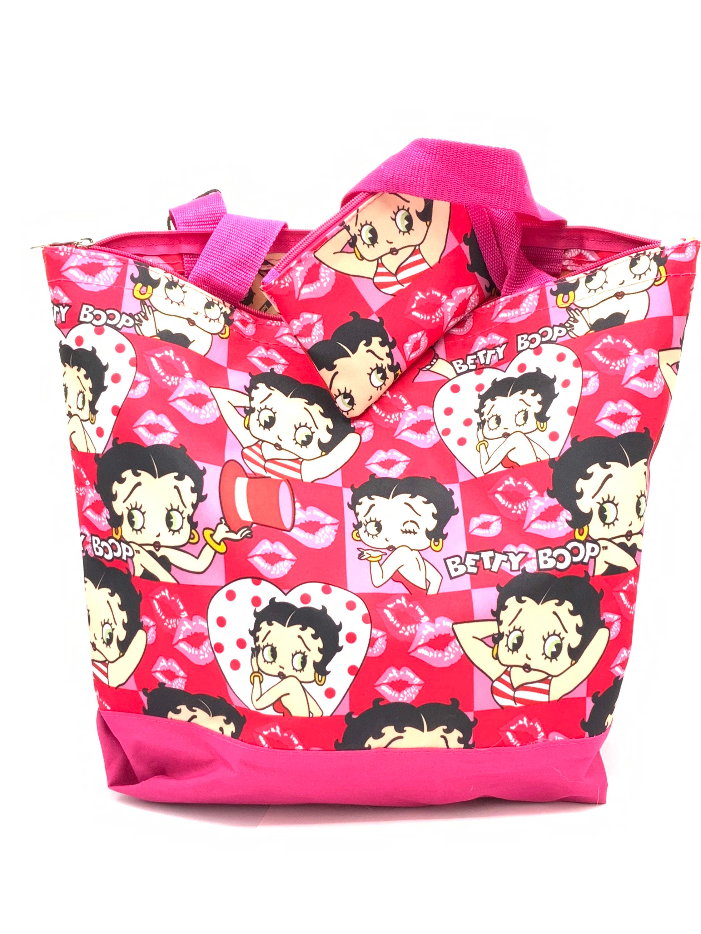 Gorgeous Collectible Betty Boop Pink Material Purse With Small