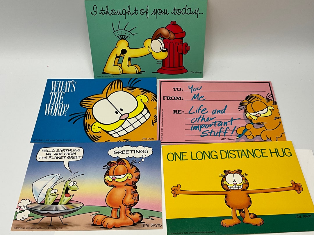 Collectible and Vintage Garfield Post Cards, Etsy