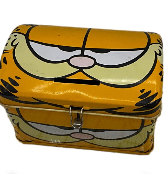 Gorgeous collectible and vintage Garfield tin box, ye… - Gem