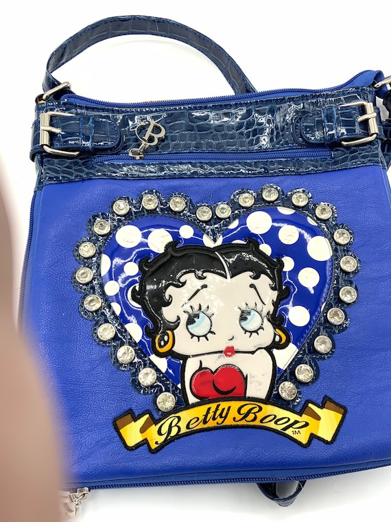 ★TOUT Y EST★ Betty Boop Flower Lace Shoulder Bag 2 Colors Betty Boop Handbag With Adjustable Shoulder Strap Featuring
