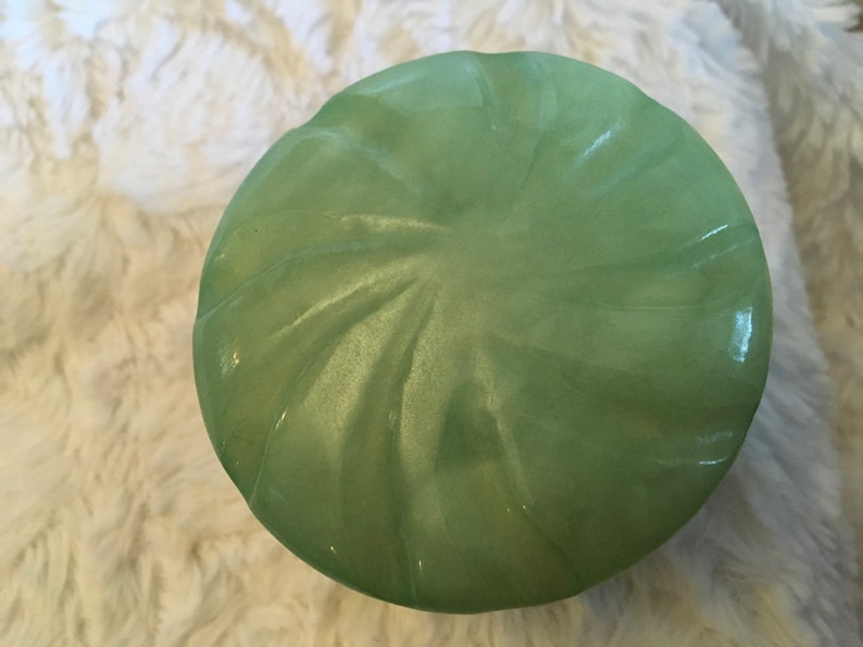 Vintage genuine alaster green jewelry box