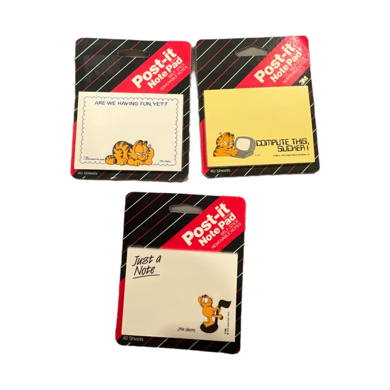 Garfield Notes Gorgeous and Vintage Garfield Note Pad, Orange, Cat. - Etsy