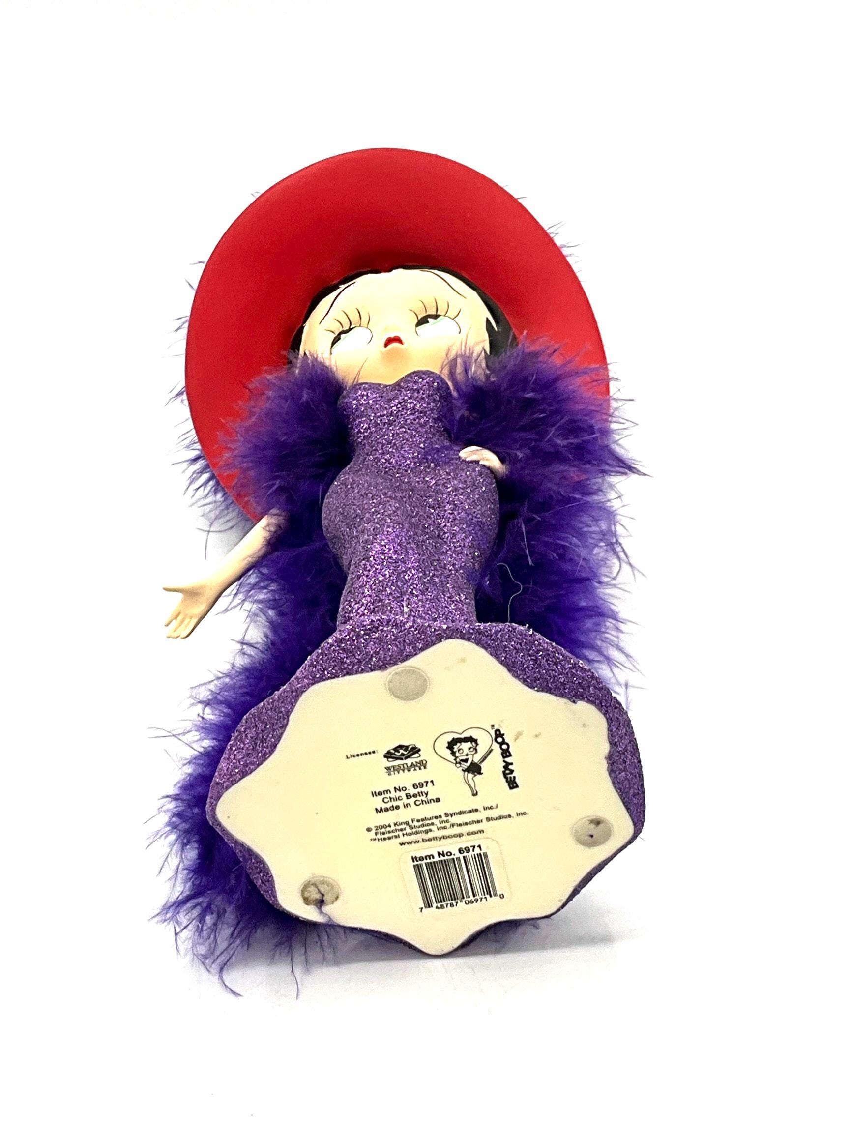 Gorgeous Collectible Figurine of Betty Boop With a Long Purple