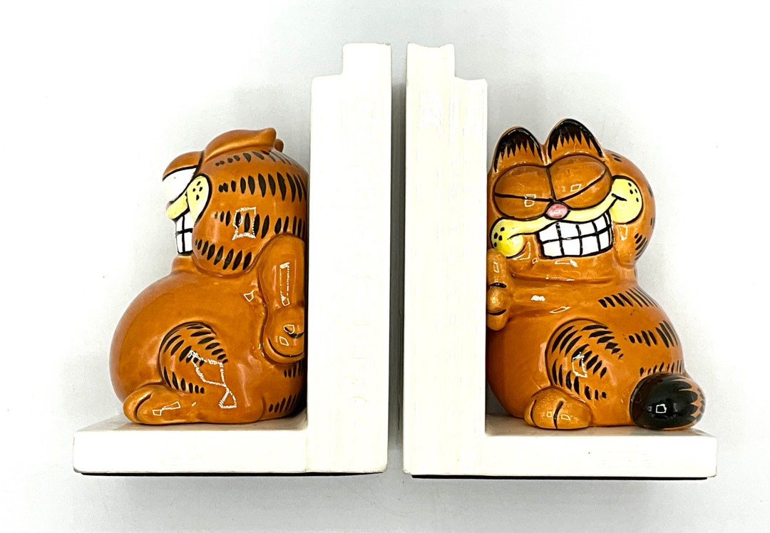 Trio of 1980's Garfield PVC Figurines Novelty Toys