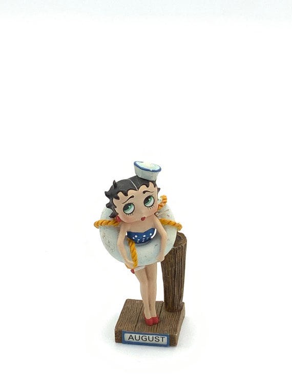 アメコミ Betty Boop Calendar Girls Figurine March Betty Boop calendar girl figurine set w/ display, Johnson