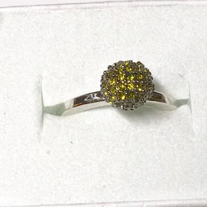 Lia Sophia, green crystal ring, size 6.5